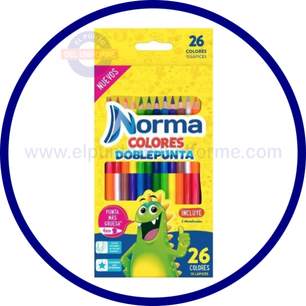 COLORES NORMA DOBLE PUNTA X 26