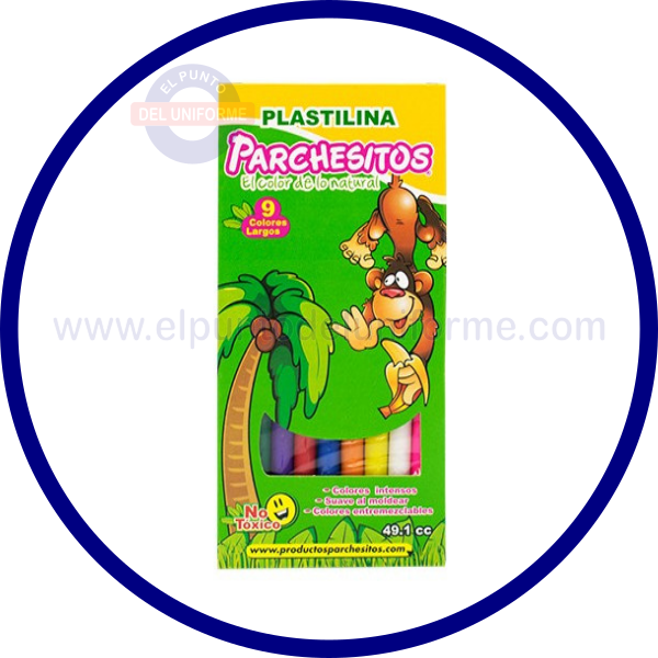 PLASTILINA PARCHESITOS LARGA X 9