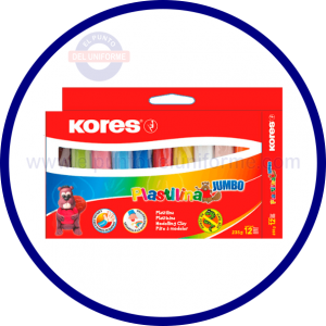PLASTILINA KORES JUMBO X 12